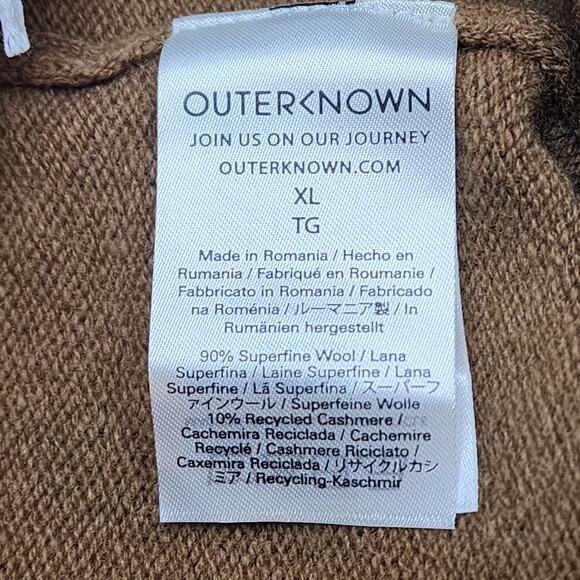 Outerknown Pants Womens XL Rust Wool Cashmere Blend Wide Leg Lounge Comfy NWT - Picture 6 of 6